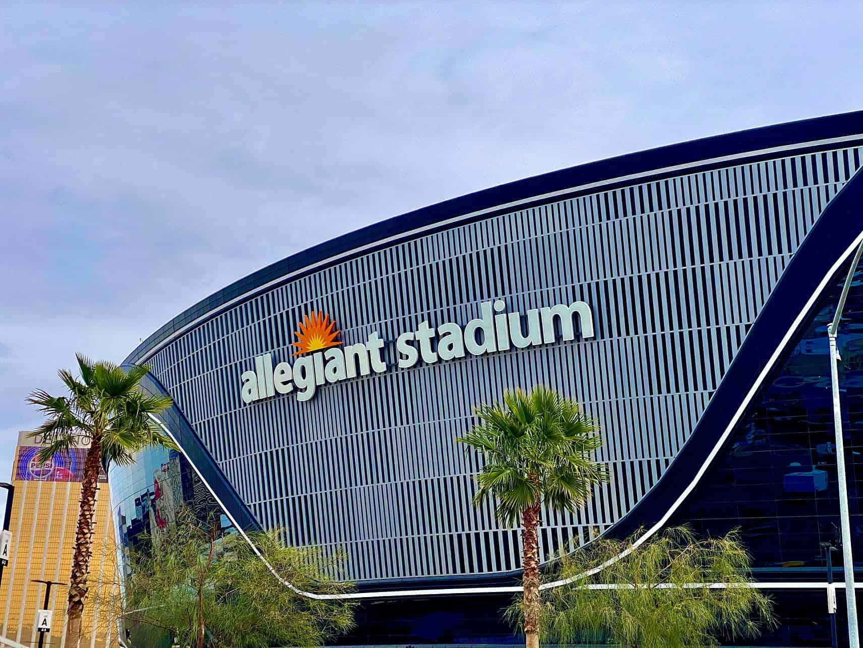 View onto the Allegiant Stadium in Las Vegas, United States.